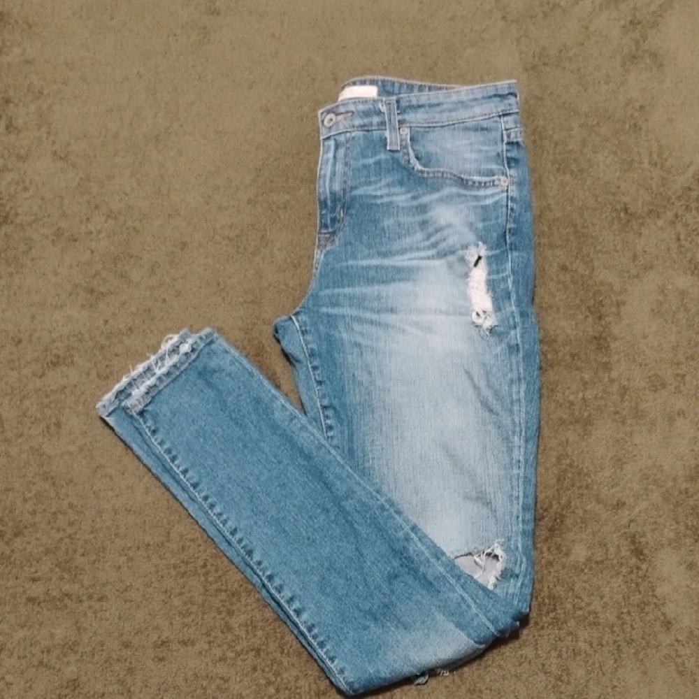 Big Star Distressed Mid-Rise Skinny Jeans Size 30R